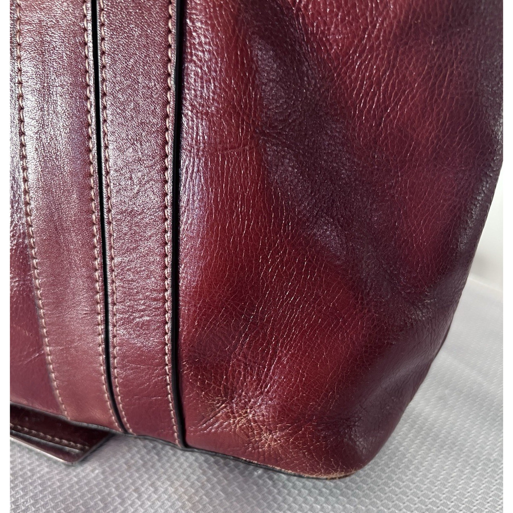 ETIENNE AIGNER Horseshoe‎ Brown Red VTG Leather Shoulder Bag Quiet Luxury - Picture 3 of 16